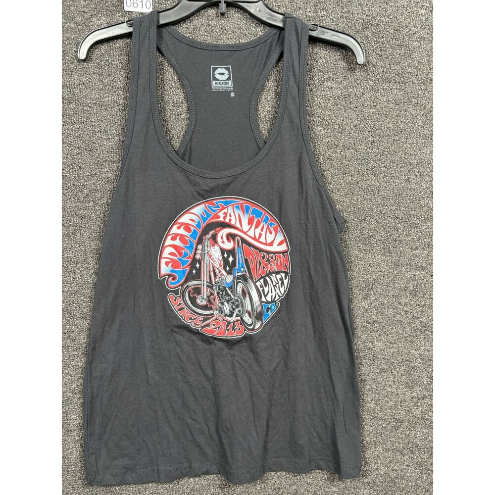 VIxxon Tank Top Womens 2X Back Biker Motorcycle Logo Casual Stretch Knit
